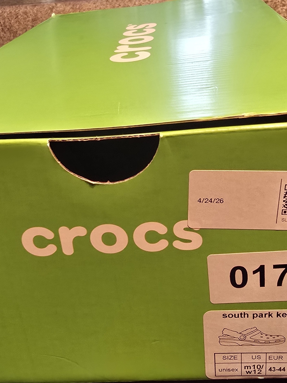 Crocs Shoe Box in Bright Lime Green
